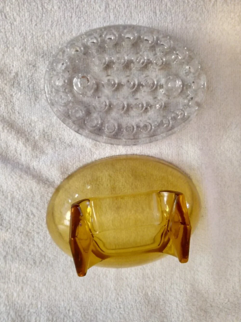 Vintage Martinsville Viking #1048 Oval Amber Flower Frog